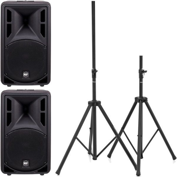 2x RCF Speakers incl Stand Set